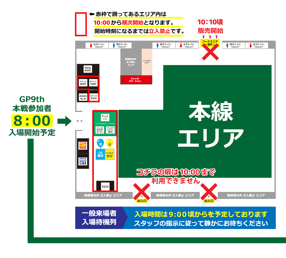 開催当日の注意事項